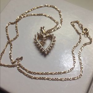 Diamond Gold Heart Necklace